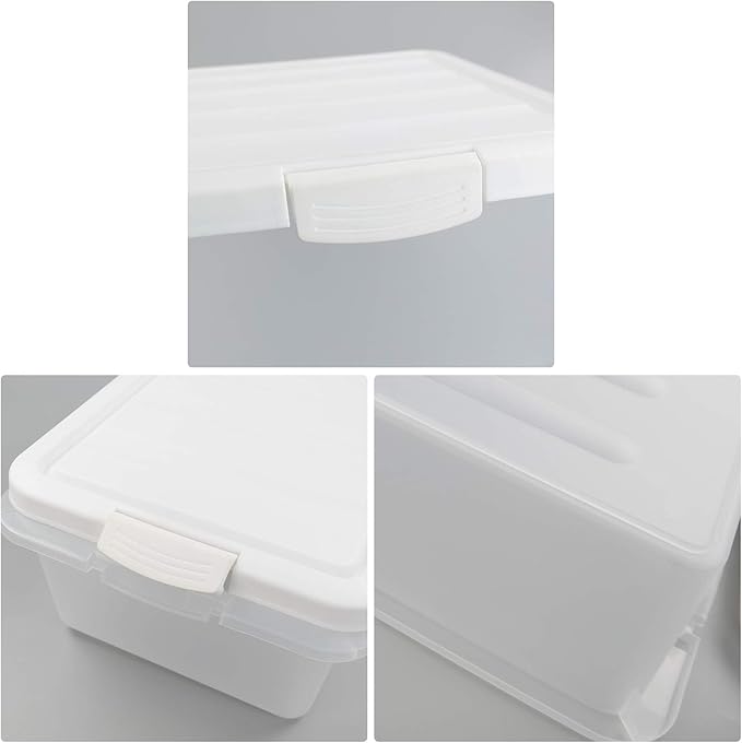 14 Quart Clear Storage Box, Underbed Plastic Latch Box - Image 2