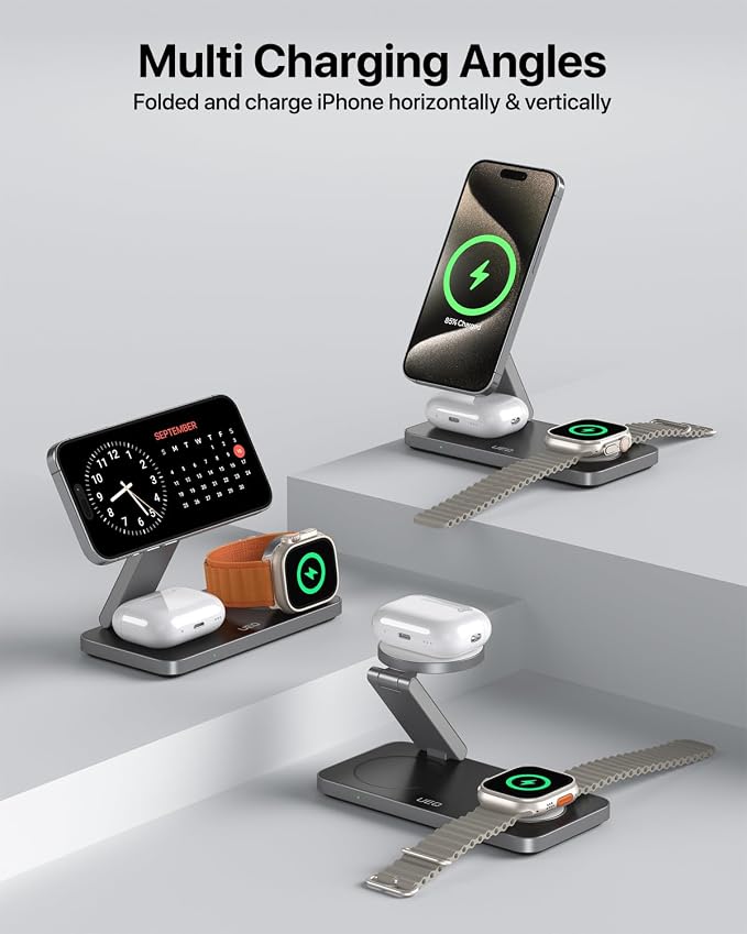 Foldable 3 in 1 Wireless Charging Station - Image 8