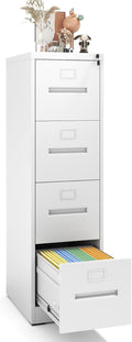 4 Drawer File Cabinet with Lock, Metal Vertical Filing Storage Cabinet by EKJOfficials