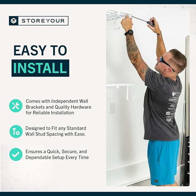 StoreYourBoard Heavy Duty Garage Shelf Wall Mount 1ft x 4ft – Wall-Mounted - Image 3