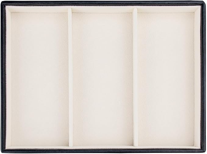SANQIANWAN Leather Jewelry Organizer Trays Velvet Liner Storage Drawer Display by SANQIANWAN
