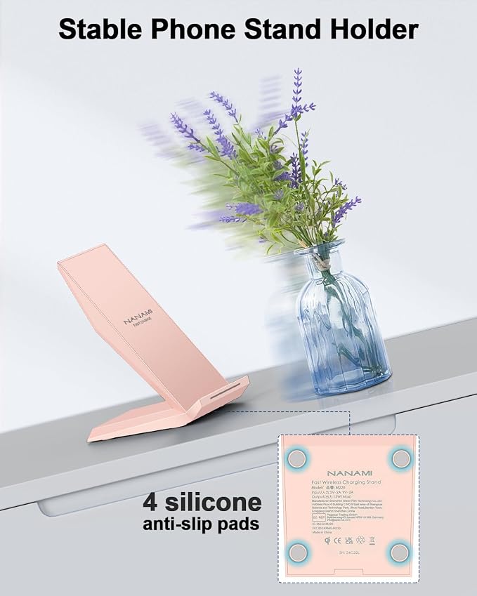 Wireless Charger with USB C Phone Charger, Qi Certified Charging Stand with 20W - Image 7