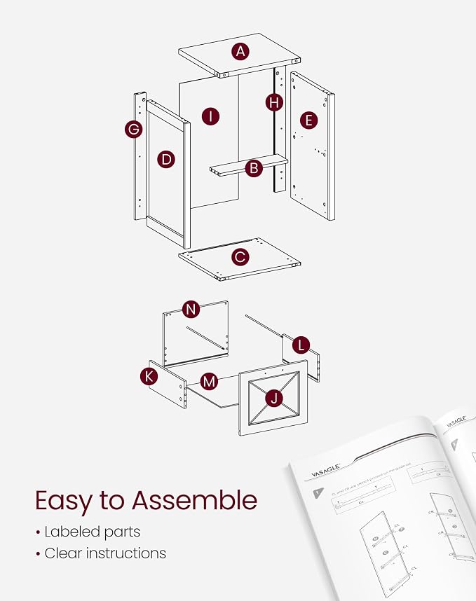 VASAGLE File Cabinet, Filing Cabinet - Image 4