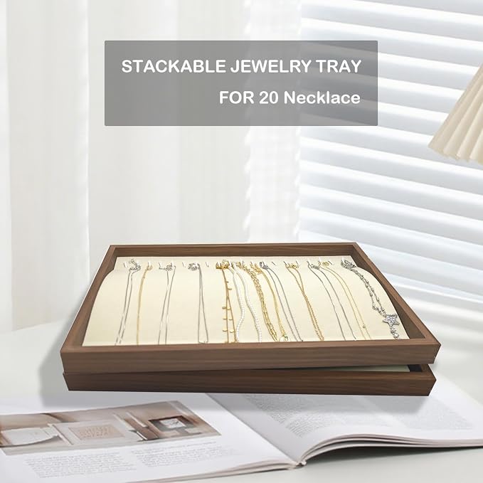 Large Jewelry Trays for Drawers Stackable Velvet Jewelry Display for Vendors - Image 7