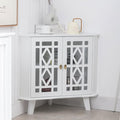 Scurrty 32'' Corner Shelf Stand, Small Corner Table Sideboard Cabinet by Scurrty