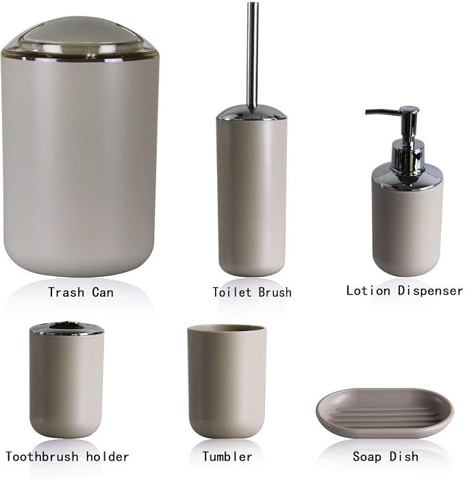 IMAVO Bathroom Accessories Set, Bathroom Set, 7 Pieces Bathroom Accessory Set - Image 7