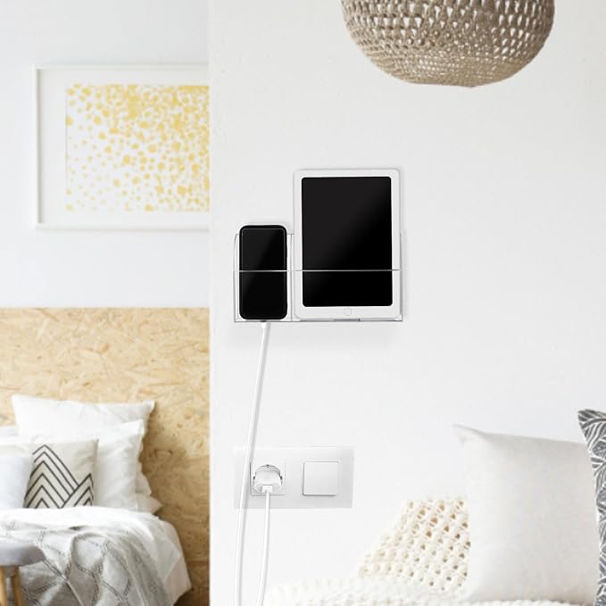 Yeeco Acrylic Remote Holder Wall Mount 2 Compartment, 10.6×1.6×5.6 Inches Wall - Image 7