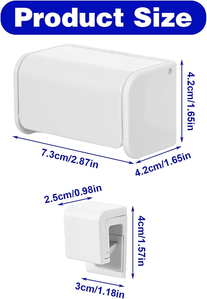 2Pcs Toothbrush Holder Wall Mounted - Image 2