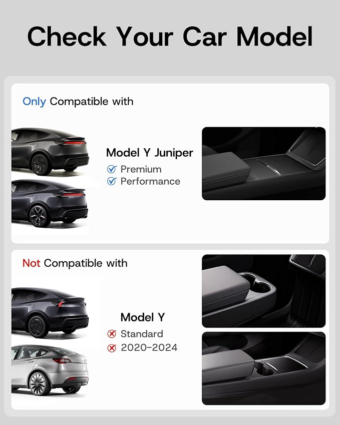 Center Console Organizer Tray for Tesla Model Y Juniper Accessories 2025 2026 - Image 2