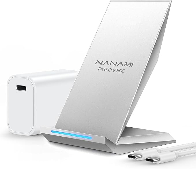 NANAMI Fast Wireless Charger, Qi Certified Charging Stand 7.5W Compatible by NANAMI