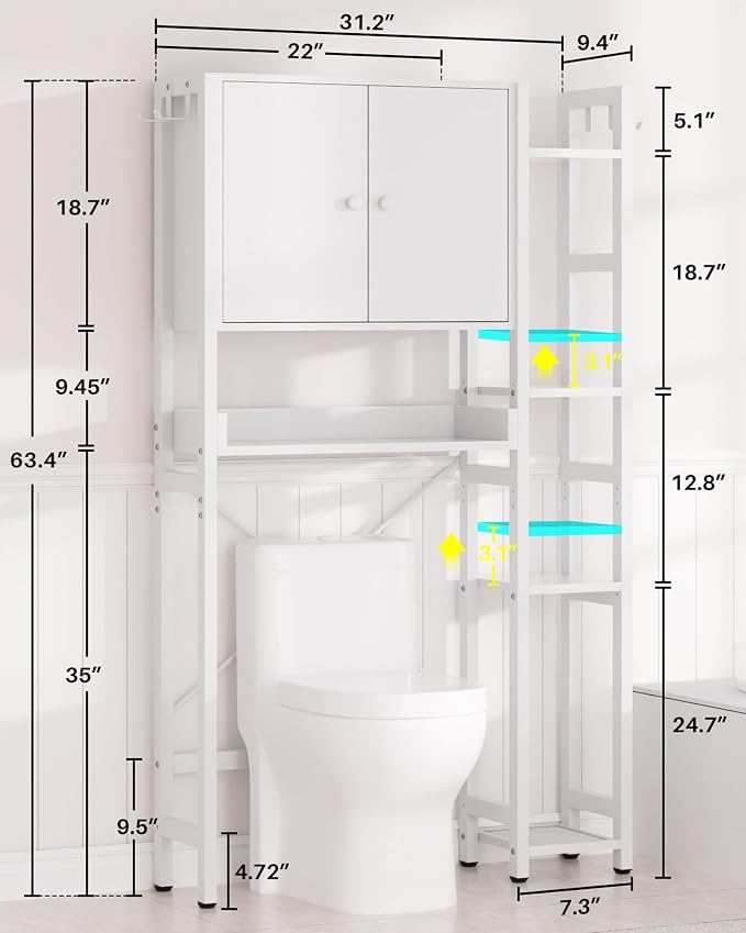 Over The Toilet Storage Cabinet - Image 3
