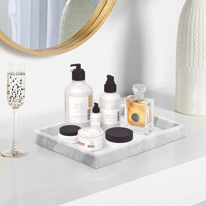 Marble Bathroom Tray, Pure Natural Marble Vanity Tray, Marble Tray - Image 6