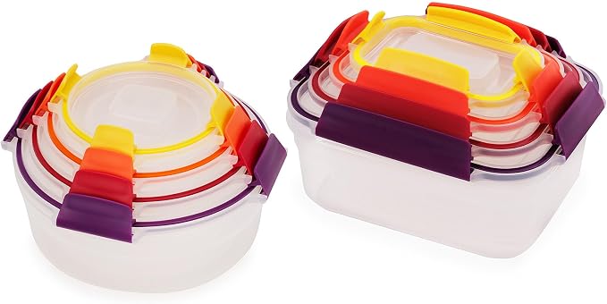 Joseph Joseph Nest Lock 16-piece Plastic BPA Free Food Storage Container Set by JosephJoseph