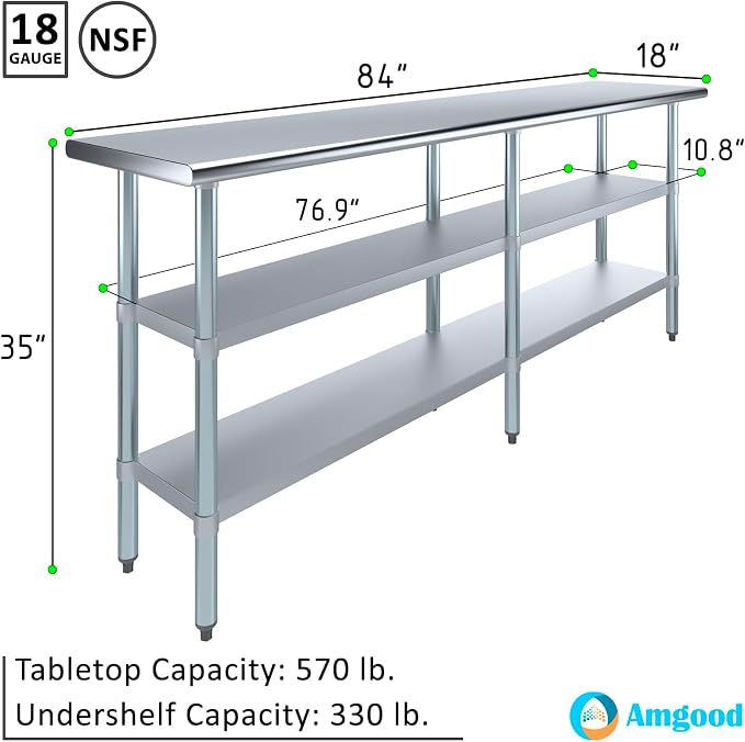 AmGood Stainless Steel Work Table - Image 3