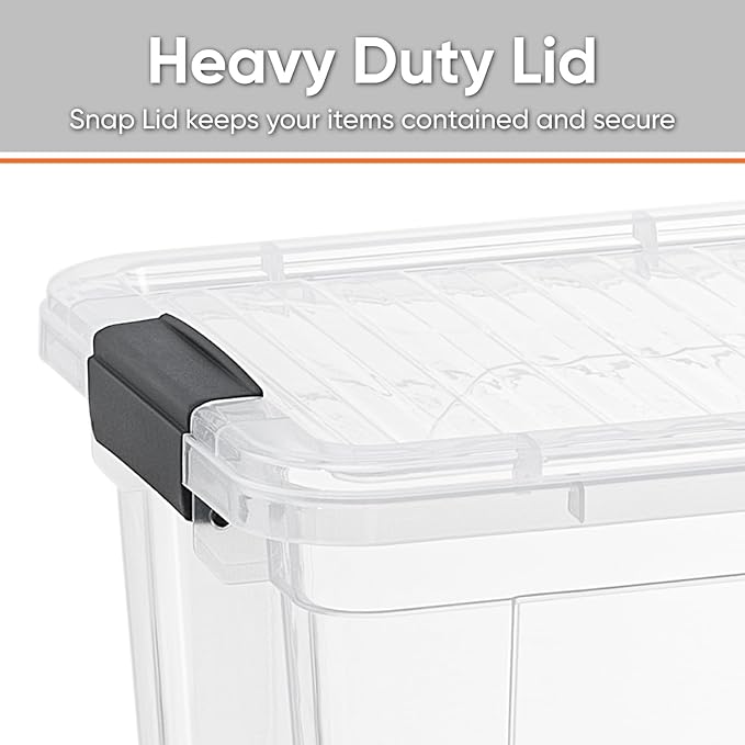 Superio Clear Storage Box with Lid, 8.75 Quart Plastic Container Bins - Image 3