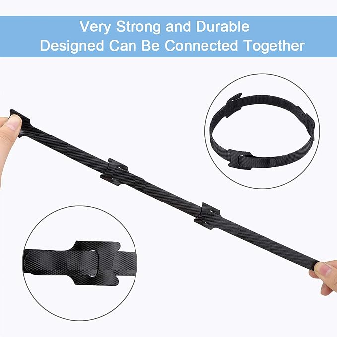 60 PCS 6 Inches Reusable Cable Ties, Adjustable Cord Straps Wire Organizer Cord - Image 6