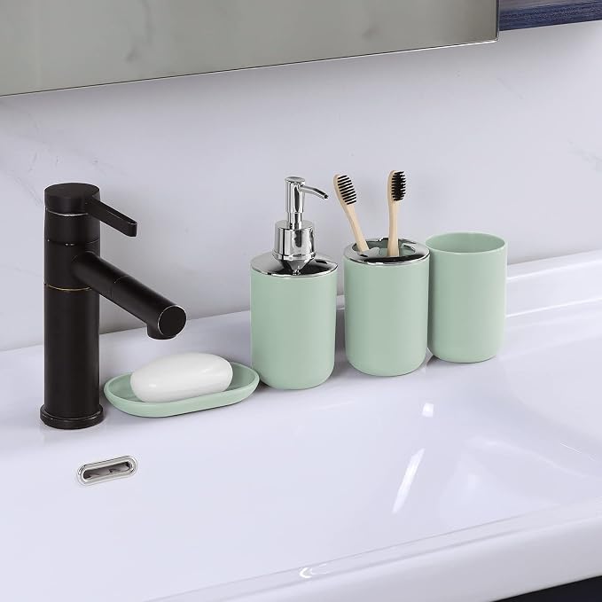 IMAVO Bathroom Accessories Set, 7 Pieces Bathroom Accessory Set, Toilet Brush - Image 2