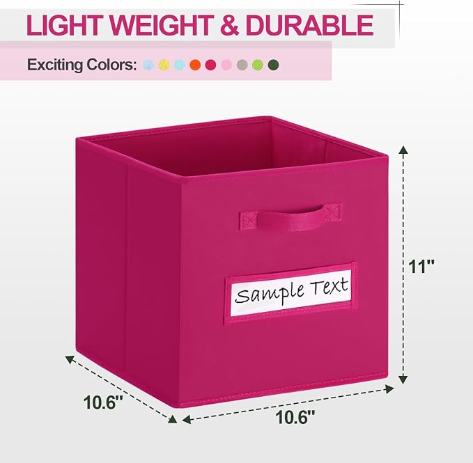 artsdi 11x11 storage cube bins Foldable Fabric storage cubes - Image 2