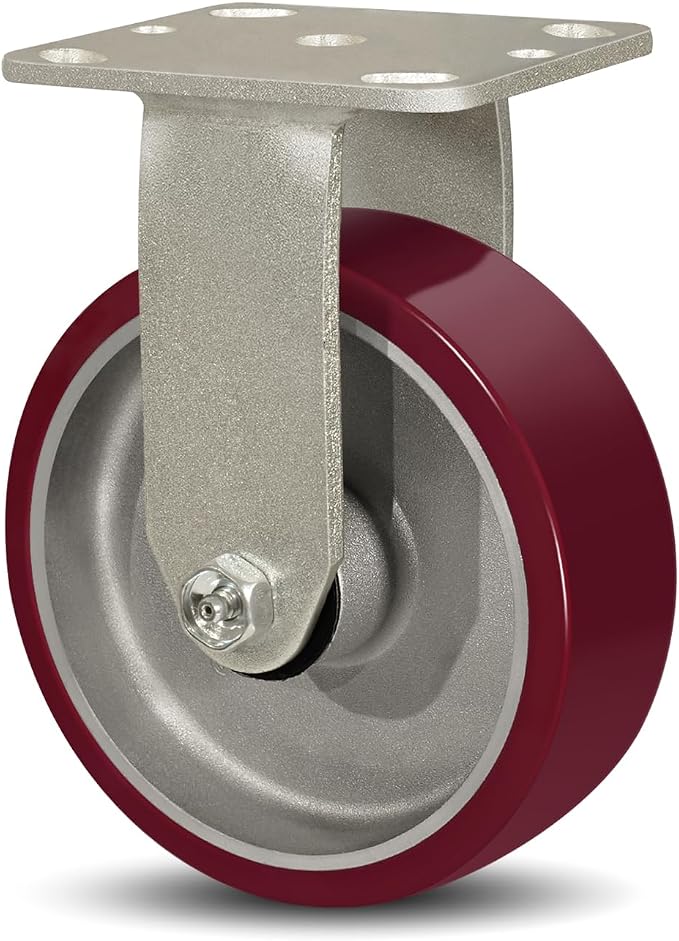 SY America 6" X 2" Casters Wheels, Heavy Duty Industrial Casters，Polyurethane by SYAmericaIndustrialCasters