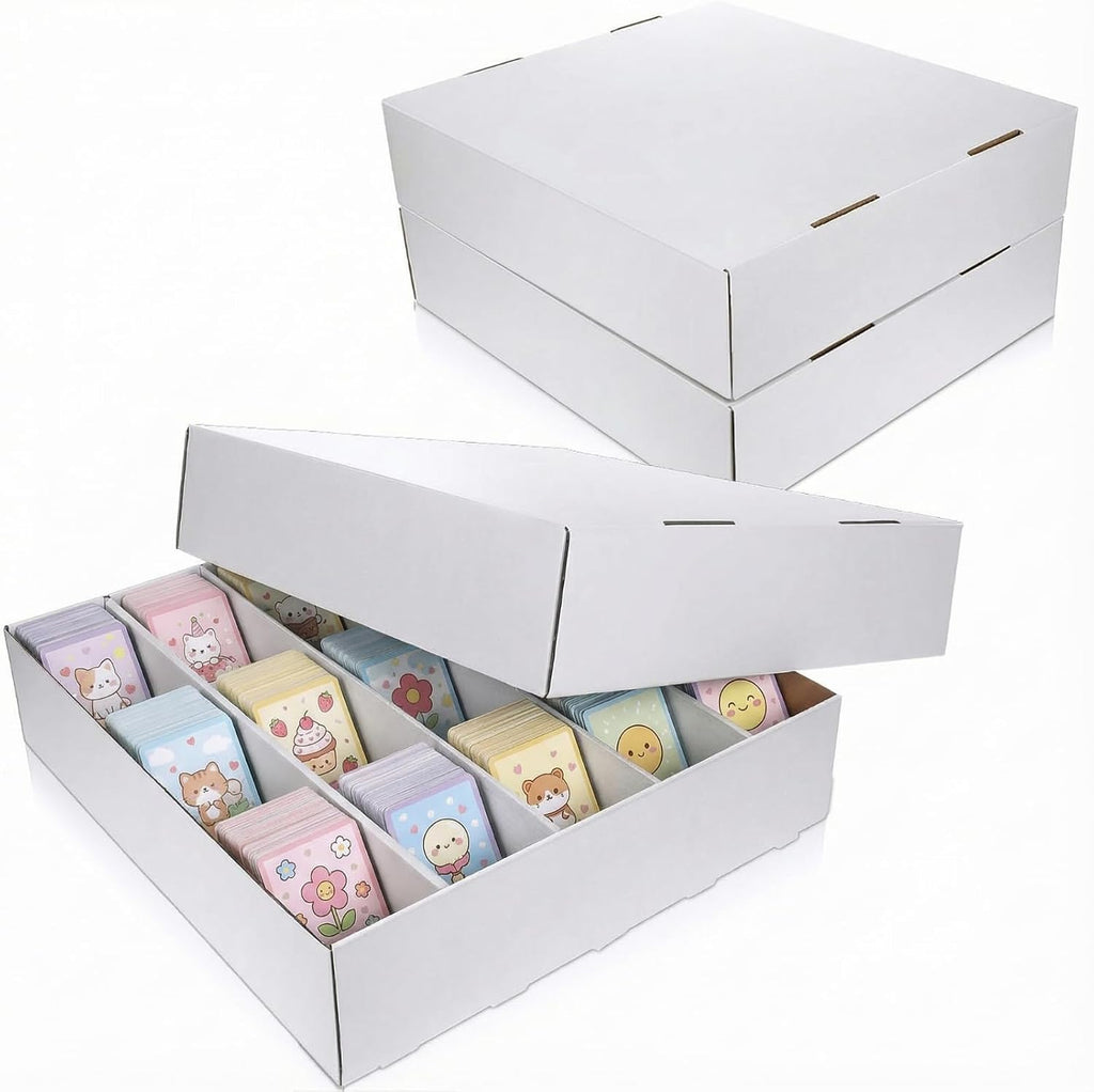 3 Pcs Trading Card Storage Boxes 5000 Count Card Organizer with