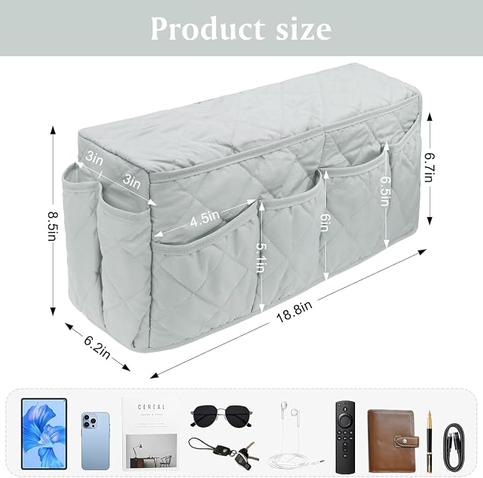 Remote Control Holder, Non Slip Bedside Armchair Caddy, Recliner Arm Caddy - Image 2