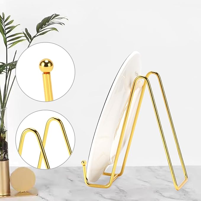 Kruodop 10 Inch Plate Stands for Display, 3 Pack Plate Holder Display Stand - Image 4