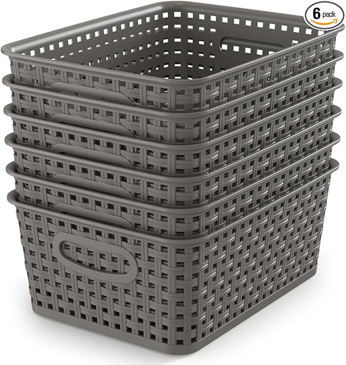 WYT Weave Storage Organizer Baskets, 10.1" x 7.55" x 4.1" by WYT