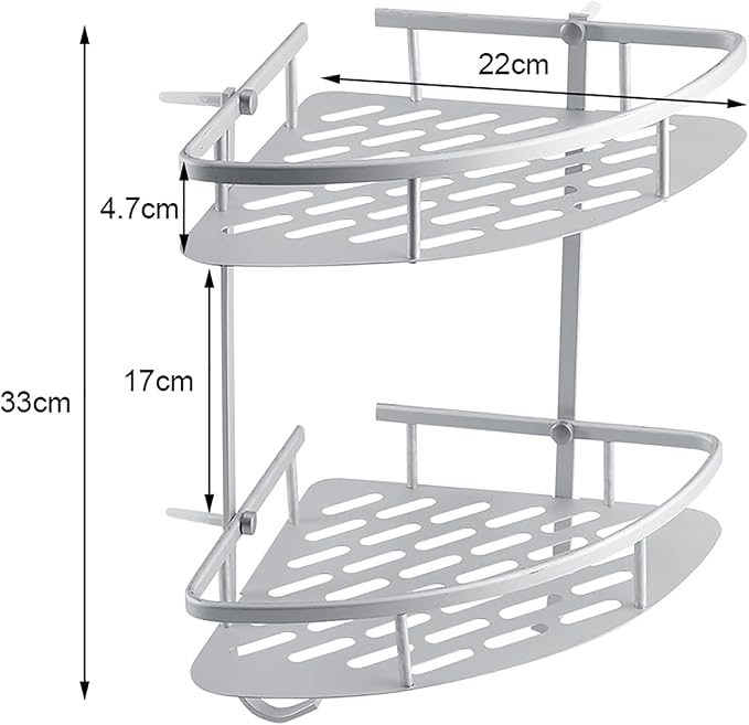 flexman Corner Shower Caddy, Simple Aluminum Bathroom Shower Shelves, Shower - Image 4