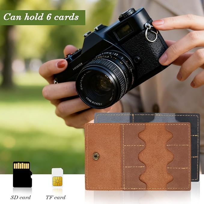 2PCS PU Leather Foldable Gaming Card Organizer Memory Card Holder - Image 5