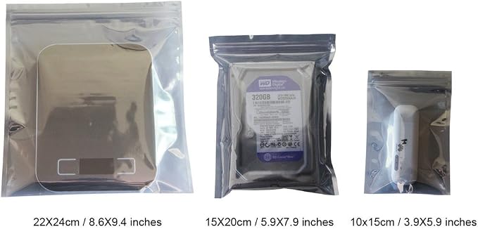 50Pcs Antistatic Resealable Bag 15X20cm/5.9X7.9inch, Premium Anti Static Bag - Image 7