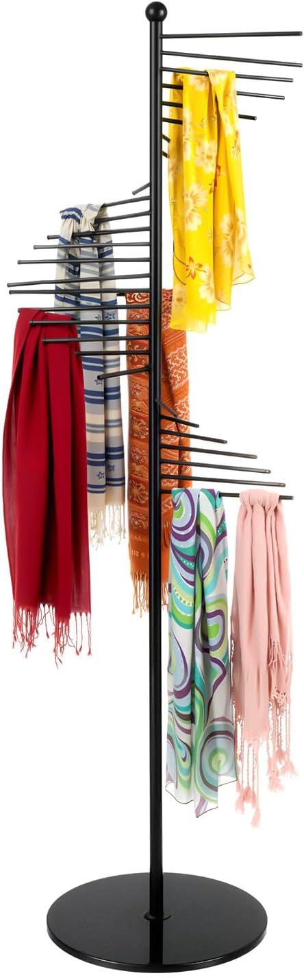 Freestanding Scarf Display Rack, Metal Spiral Scarf Holder by Unknown