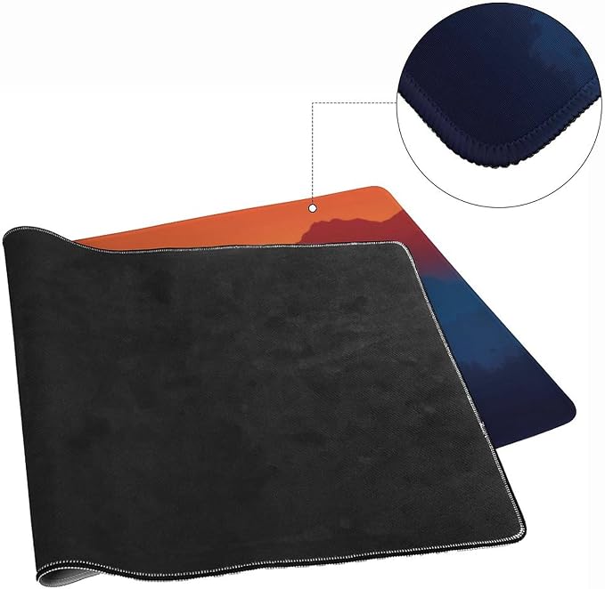 Twilight Mountain Palm Trees Large Mouse Pad, Vintage Aesthetic Gaming Desk Mat - Image 5