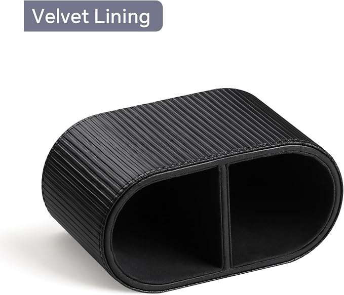 PU Leather Pen Holder for Desk, Small Remote Control Holder Pencil Cup - Image 3