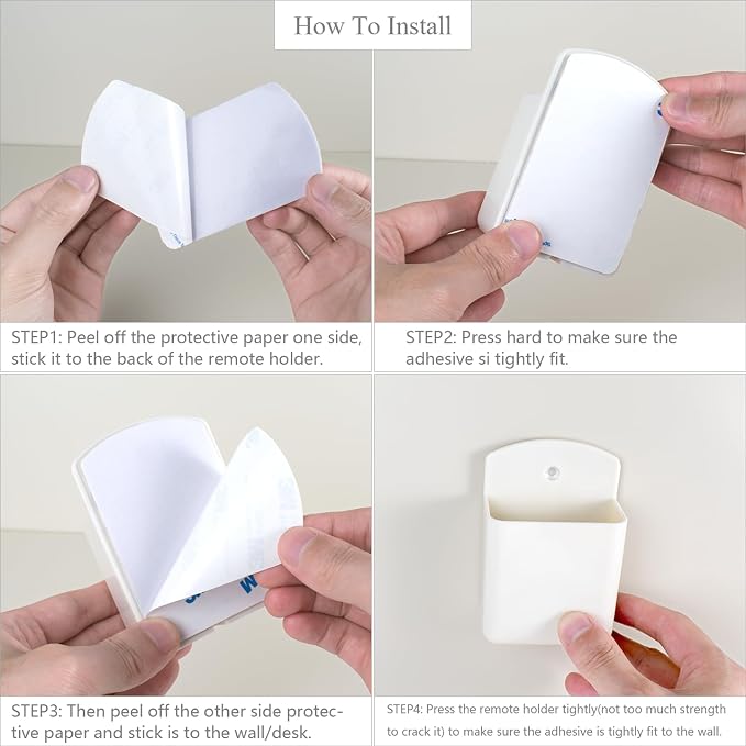 3 Pcs Wall Remote Control Holders TV Controller Holder Self Adhesive Marker - Image 5