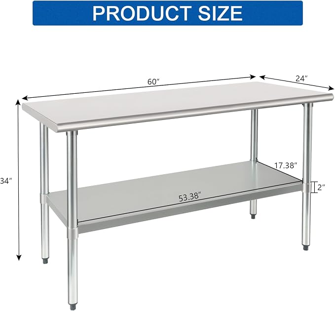 HARDURA Stainless Steel Table 24X60 Inches - Image 2