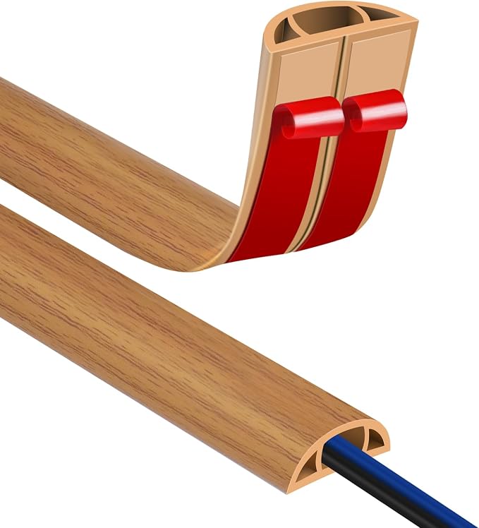 Floor Cord Covers for Wires 20FT Cable Hider Wire Cover Self Adhesive Cord by JAHOMFAI