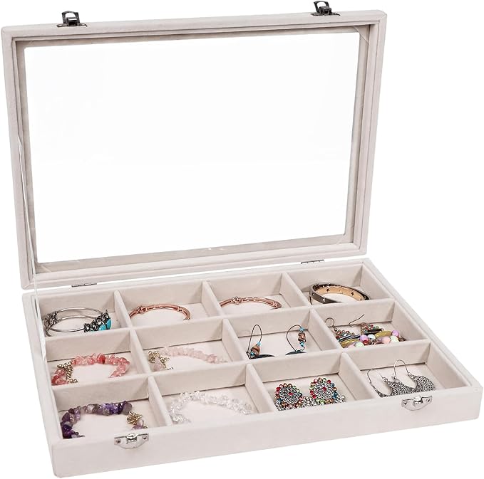 Stratalife Jewelry Organizer Bracelet Organizer Storage Box 12 Grid Stackable by Stratalife