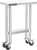DuraSteel 24x12 NSF Stainless Steel Cart Work Table by DuraSteel