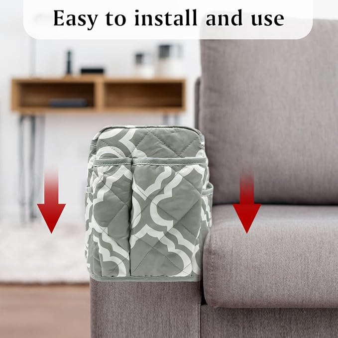 Remote Control Holder, Non Slip Bedside Armchair Caddy, Recliner Arm Caddy - Image 3