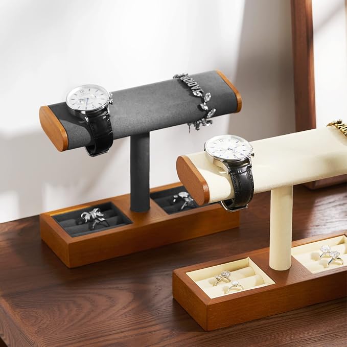 Oirlv Solid Wood Watch Display Stand T-bar Watch Stand - Image 2