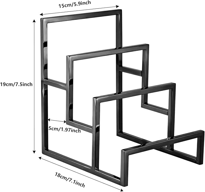 Clutch Purse Display Stand, 3 Layer Stainless Steel Wallet Display Stand Clutch - Image 2