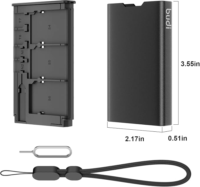 BUDI Pop-up Design Memory Card Case Crush & Shockproof Memory Card Wallet - Image 5