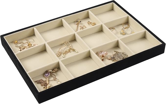 DIOMMELL Set of 4 Stackable Jewelry Trays Organizer Jewelry Display Showcase - Image 7