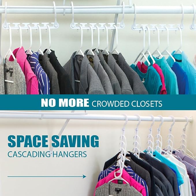 Wonder Hanger Max 10-Pack Space Saving Hangers, Reinforced Hooks Swivels 360° - Image 6
