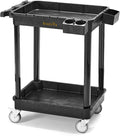 ELAFROS Heavy Duty 2-Shelf Utility Cart, 28x19 Inch, 330 lbs Capacity, by ELAFROS