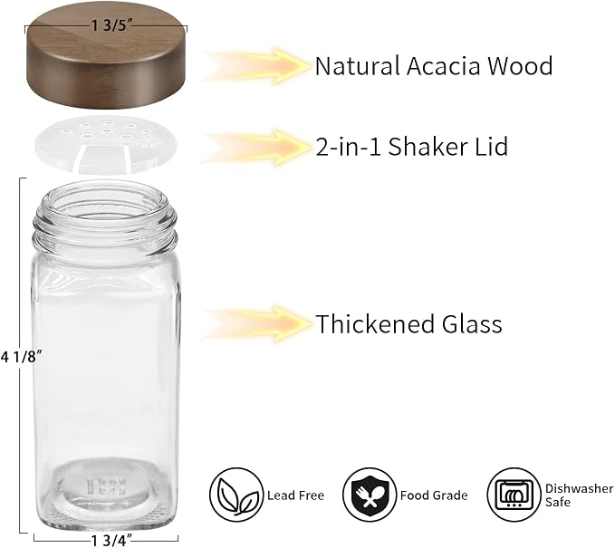 ZEHIQ 48Pcs Glass Spice Jars - Image 2