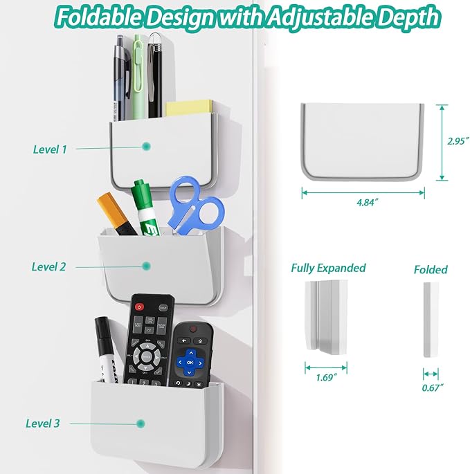 Magnetic Remote Control Holder Wall Mount, 2 Pack TV Remote Holder Wall Mount - Image 3
