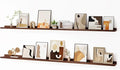Floating Picture Ledge Shelves for Wall Set of 2, 72 Inches Picture Ledge Shelf by FunMemories