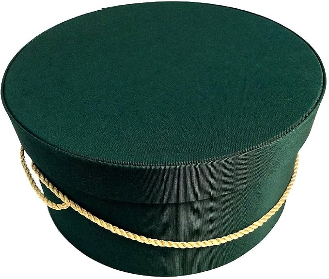 Sarah's Hat Boxes Classic Dark Green Hat Box – 11" x 5.5" Handmade in USA – - Image 4