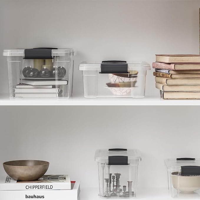 Superio Storage Bins with Lids- 6 Pack, 4.75 Qt Clear Boxes - Image 9